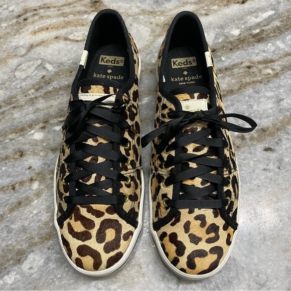 Keds X Kate Spade New York Kickstart Leopard-print Genuine Calf Fur - Picture 2 of 12